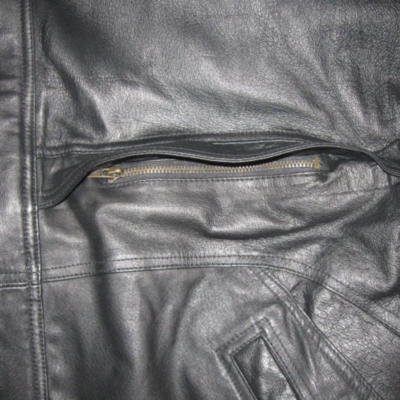 Greg Bell Black Leather Coat - Picture 11 of 13